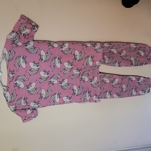 Kids Short Sleeve Unicorn Pajama Set, The Children's Place, Size 5T - Picture 4 of 4